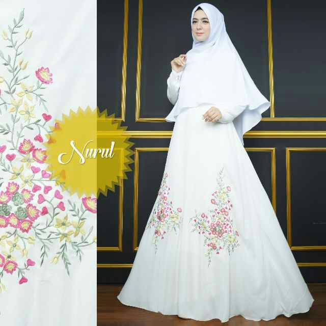Gamis ceruti nurul putih