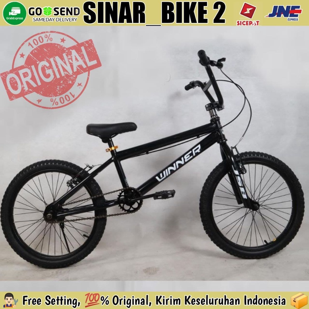 Sepeda Anak Laki BMX WINNER 20 Inch Ban 2.125 Bonus Jalu