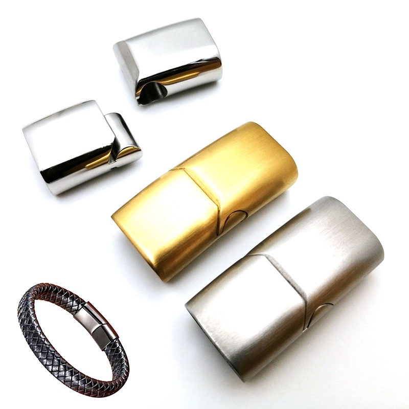 Gesper Magnetik Bahan Stainless Steel Untuk Gelang Kulit