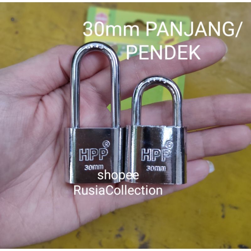 Gembok 30mm Gembok 40mm gembok 50mm gembok 60mm panjang HPP , gembok pagar , gembok cakram