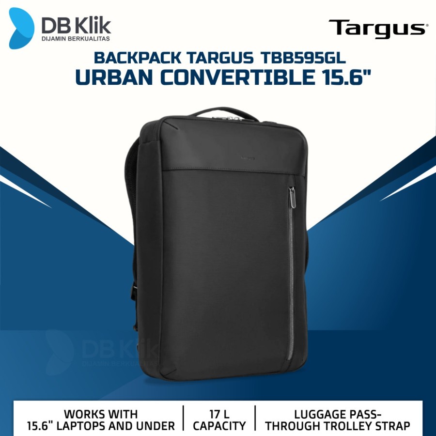 Backpack TARGUS TBB595GL URBAN CONVERTIBLE 15.6&quot; Black - TBB595GL-70