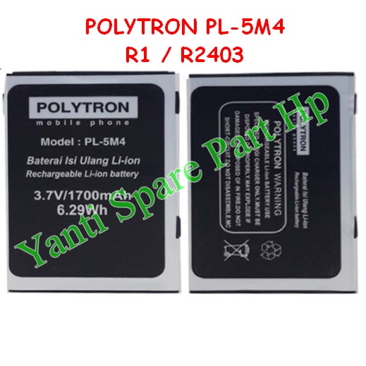 Baterai Polytron R1 R2403 PL5M4 Original New