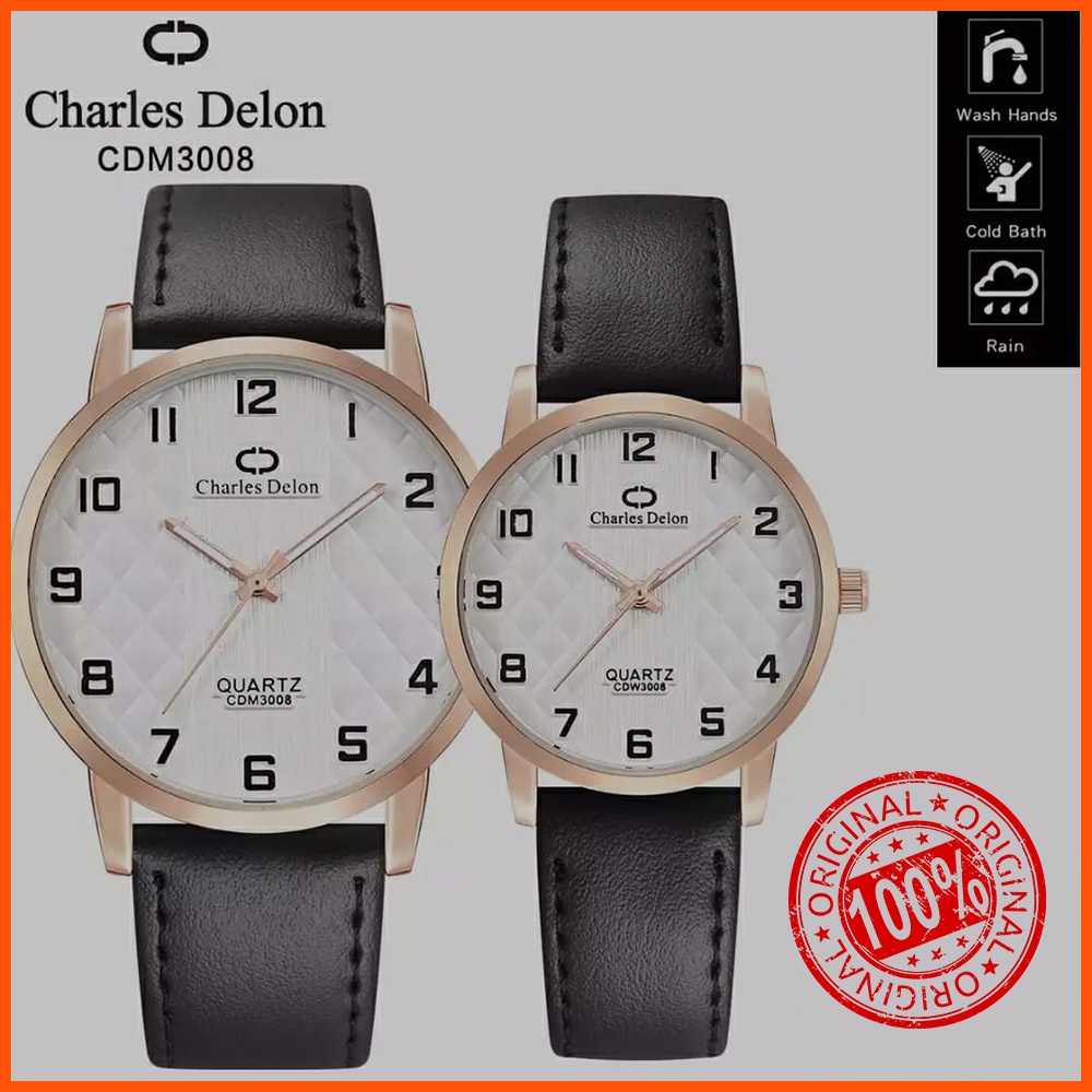 Charles Delon - Jam Tangan Pria Wanita Original Charles Delon CDM 3008