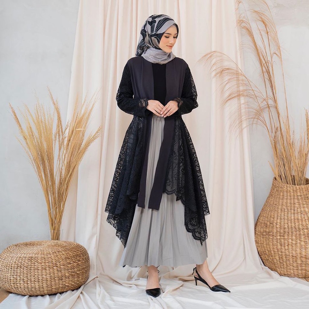 Outer long Cardigan Coat Muslim Versatille Outer Khevamauza