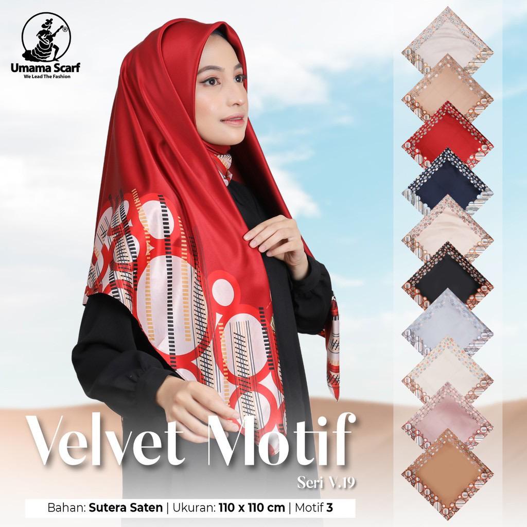 Segiempat Motif Hijab SILK OLIVIA MOTIF UMAMA 110x110 Butter Silk Velvet Motif-1