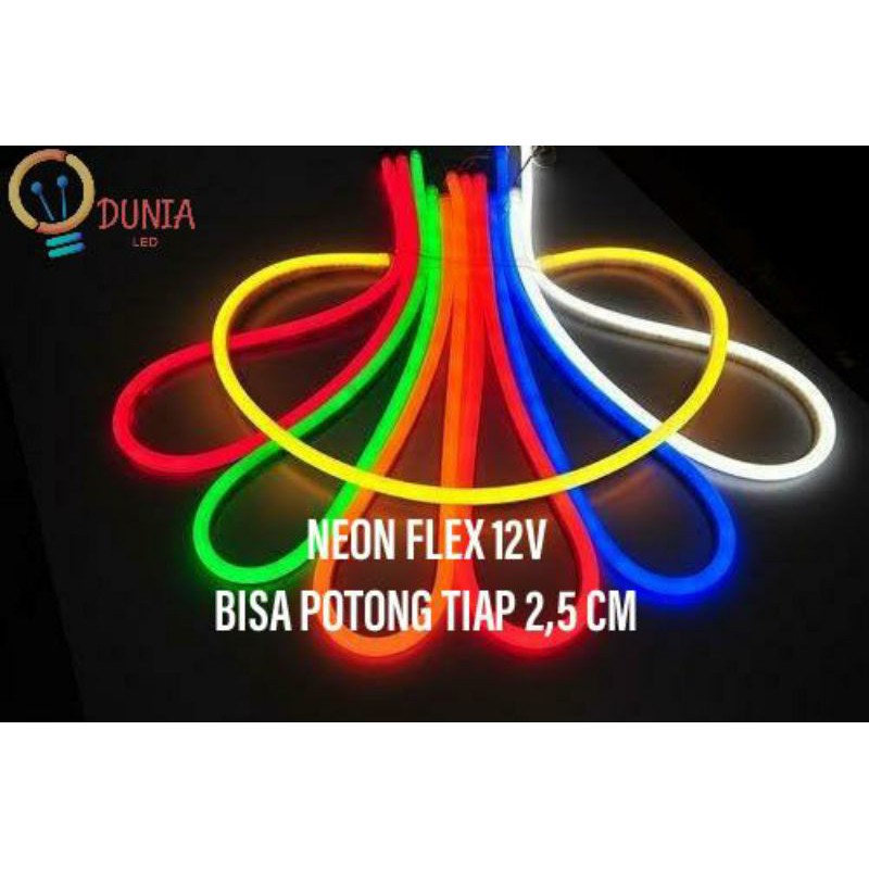 Neon Flex LED Selang Flexible Sign DC 12V FULL 5 Meteran