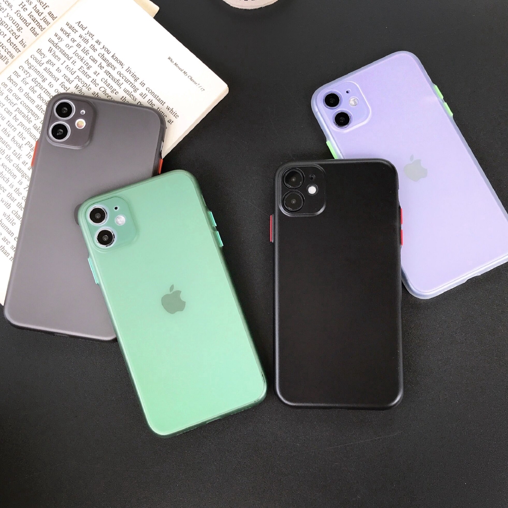 △super slim casing iphone 8plus 6s i11 case 7 warna iphone 11 Case IPhone 6 IPX XS 7 8 Plus X MAX XR SE2020 shockproof Cover thin soft Case iPhone