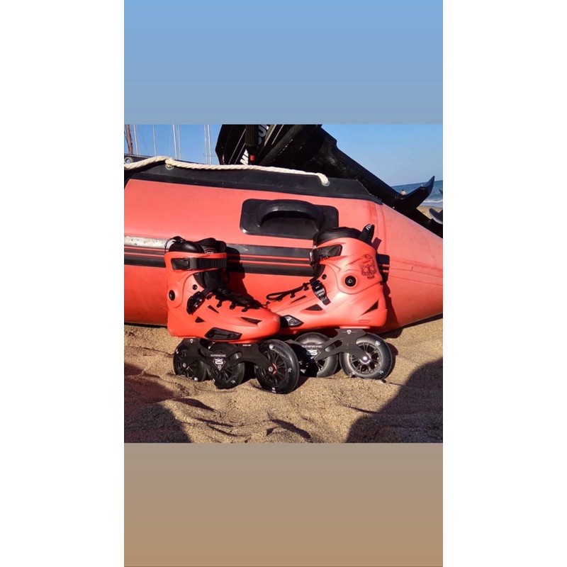 sepatu roda flying eagle origami red dengan frame supersonic