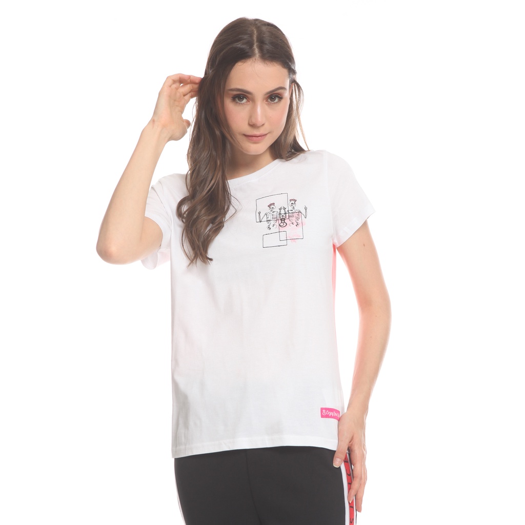 Juice Ematic Kaos Lengan Pendek Wanita Merah Muda COMME LSTS94102-PNK Planet Surf