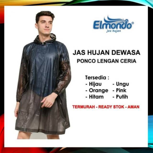 Jas Hujan ELMONDO Poncho | Ponco Lengan Ceria ESP 201