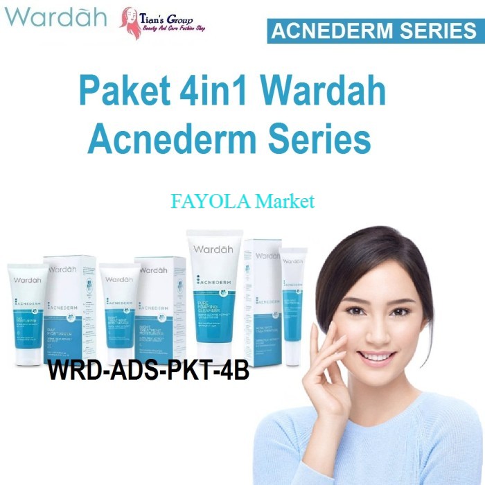 Wardah Acnederm Series Paket Murah 4in1 Anti Acne Original BPOM