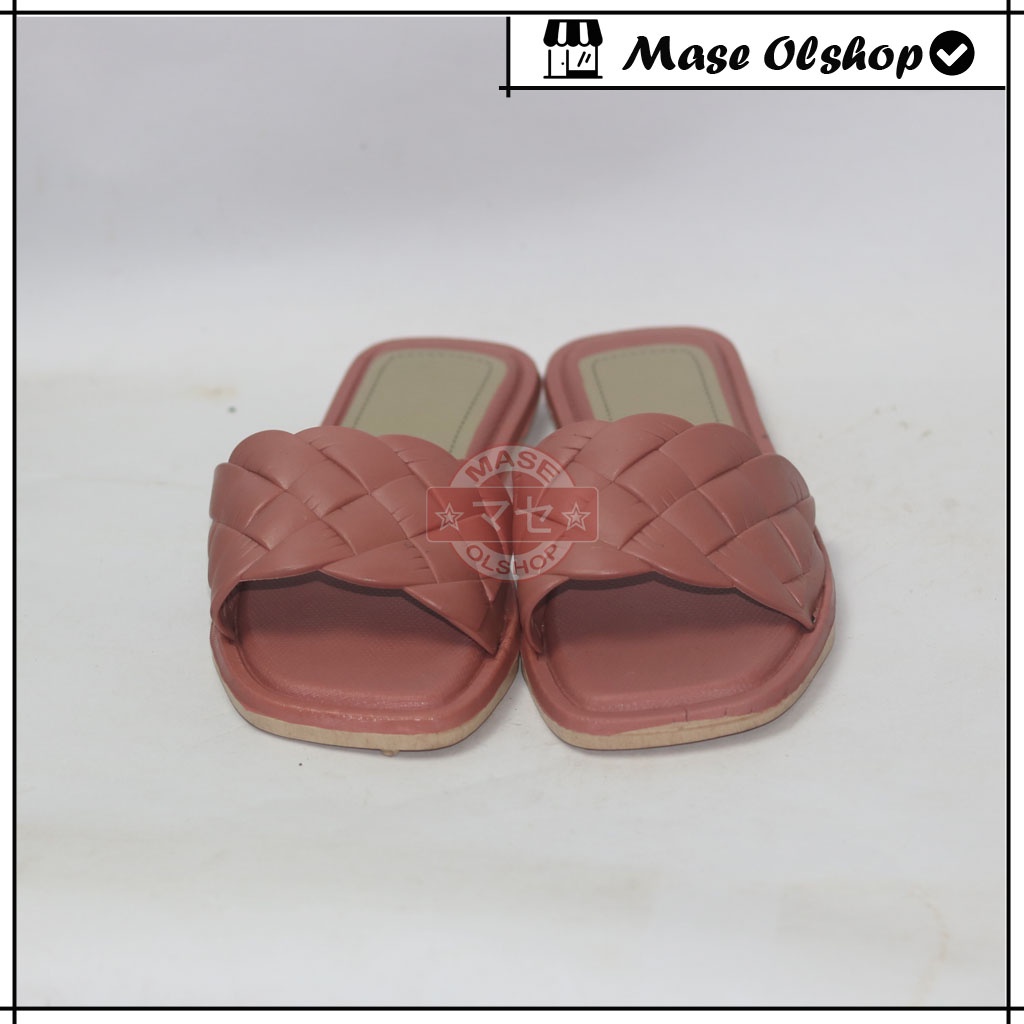 Sandal Slop Wanita Murah Bahan Karet Boloni Gisel