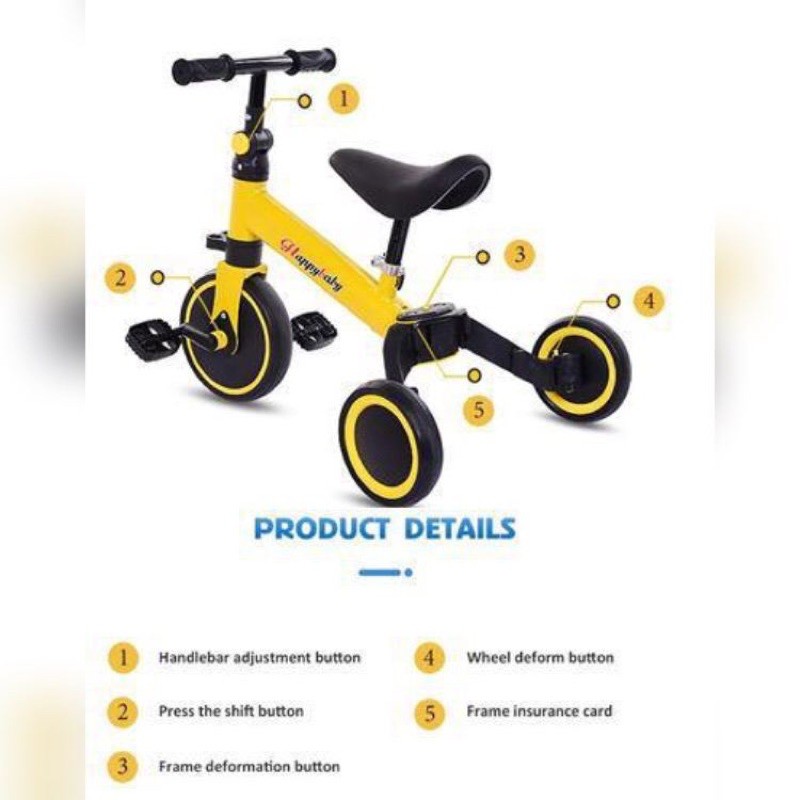 Push Bike 3 in 1 / Sepeda happy baby