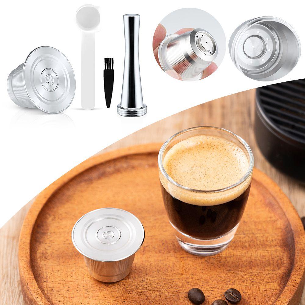 Solighter Coffee Capsule Bar Stainless Steel Kopi Espresso Crema Maker Reusable Pods