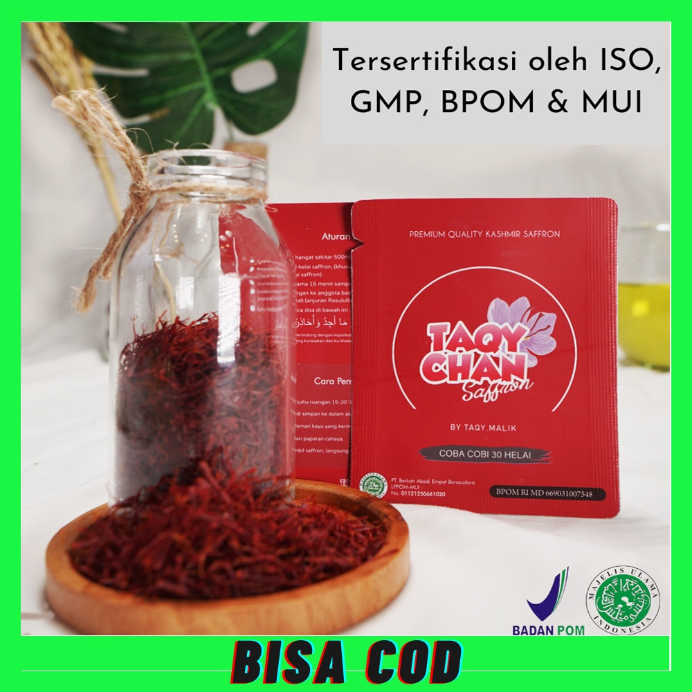 Bunga Saffron Safron Shafron Jafaron Kashmir Original 100% dan BPOM Coba Cobi