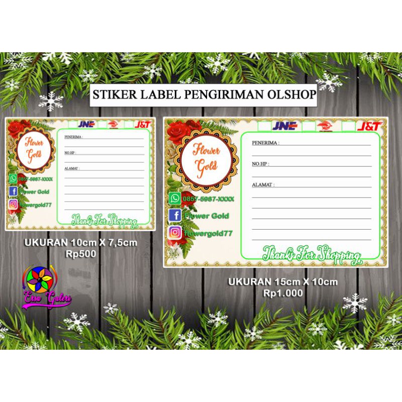 

STIKER LABEL PENGIRIMAN OLSHOP STIKER UNTUK KIRIM PAKET