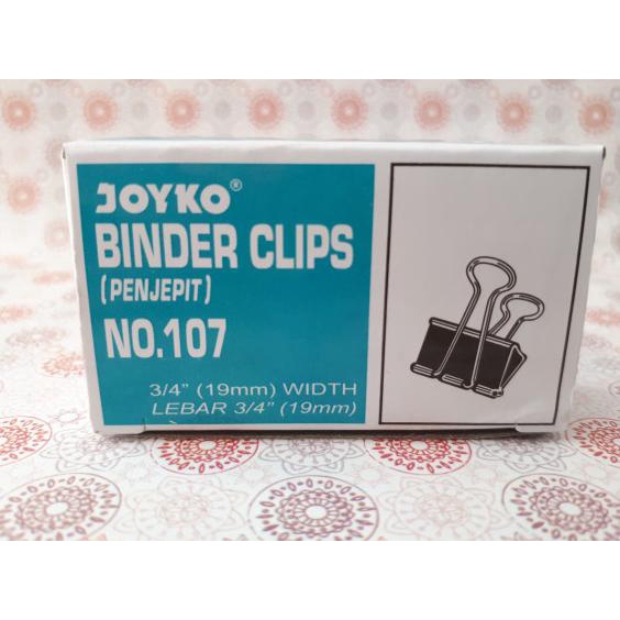 

Binder Clips 107/Klip Hitam/Penjepit Kertas/Jepitan Kertas/Klip Kertas