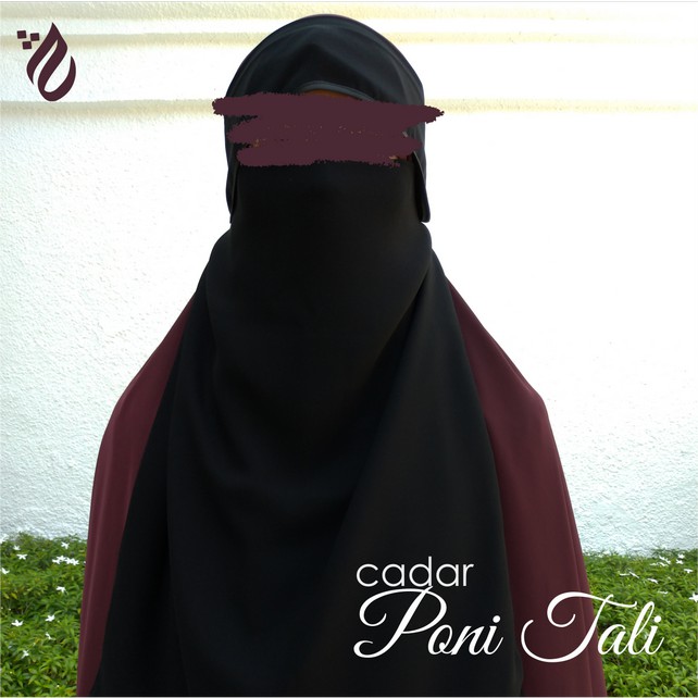 Niqab / Cadar Tali Poni Breathable (Siffon Silk)