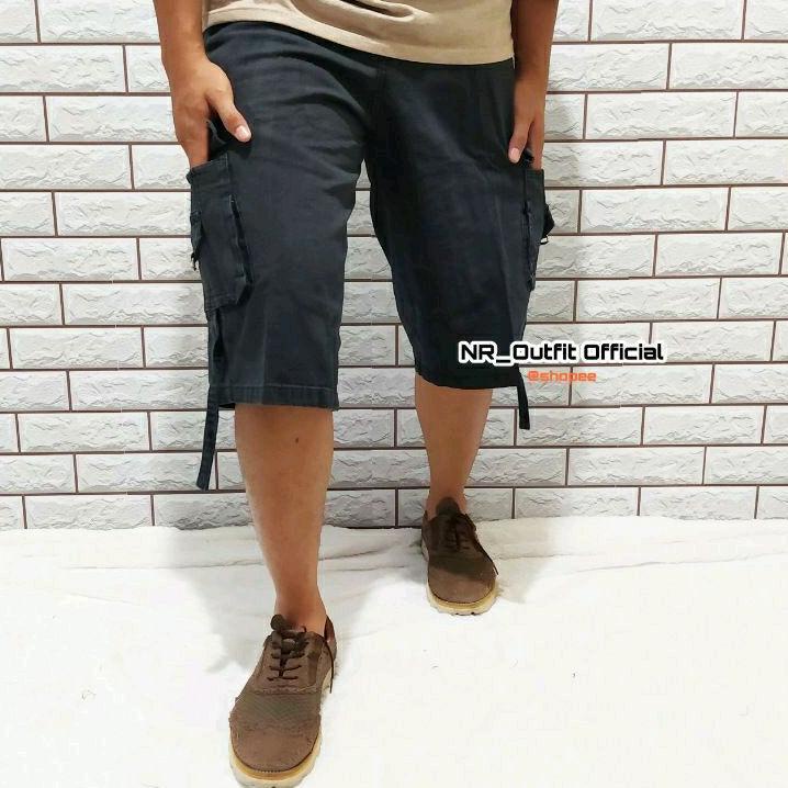 Terbaru.. CELANA CARGO PENDEK PRIA BAHAN DENIM JEANS CELANA CARGO GUNUNG BAHAN LEVIS