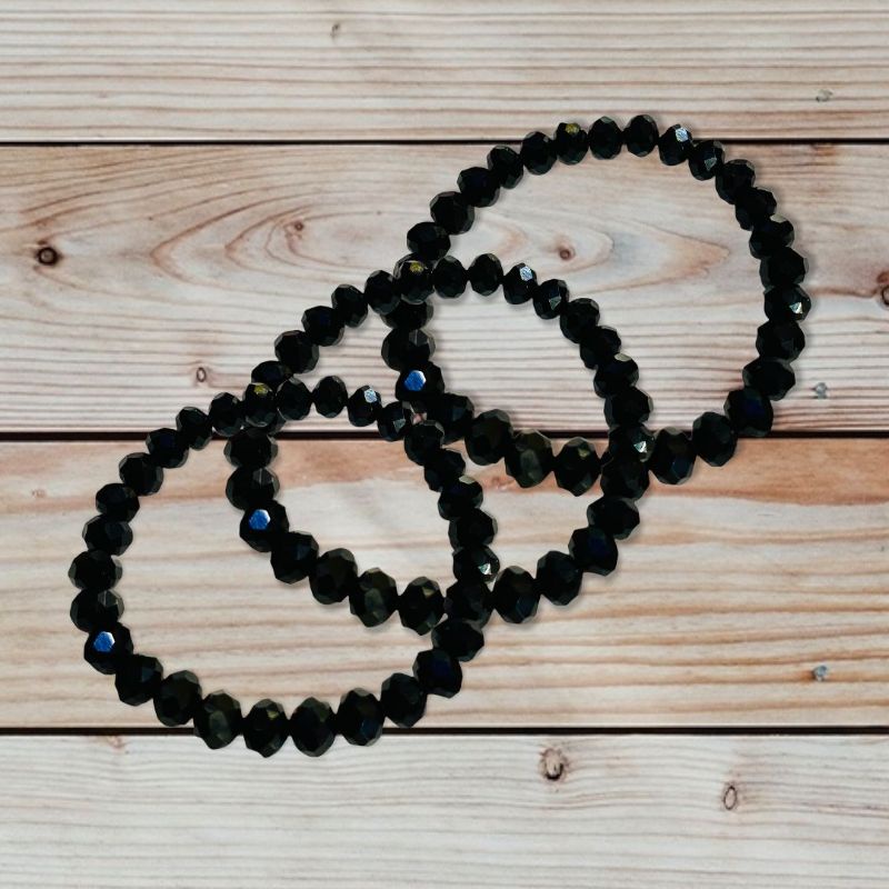 gelang wanita kristal ceko polos //gelang kristal