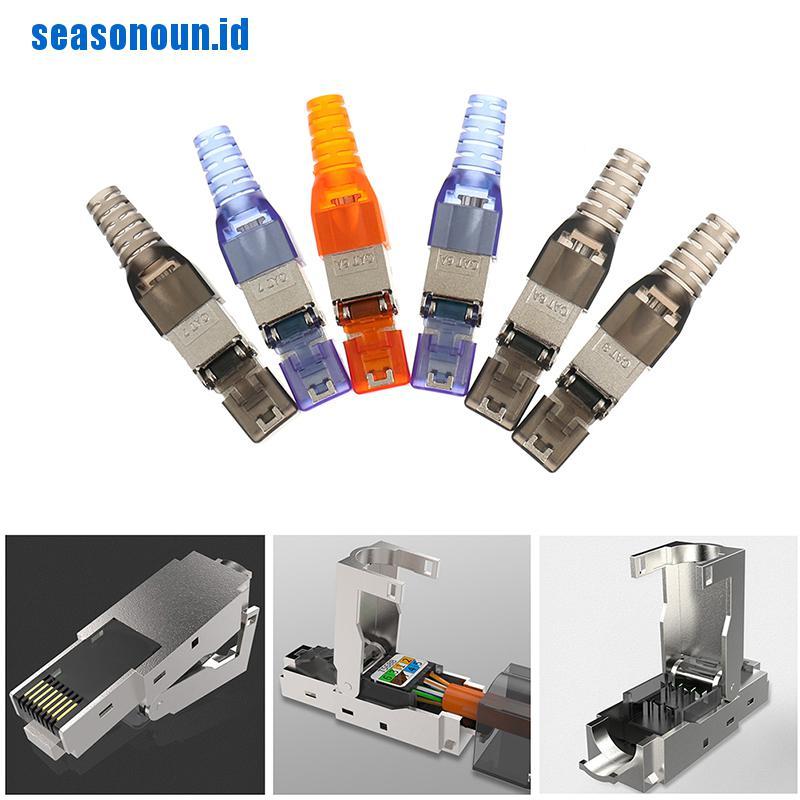 (Ssn) Cat6A / 7 / 8 Konektor Ftp Rj45 Bahan Metal