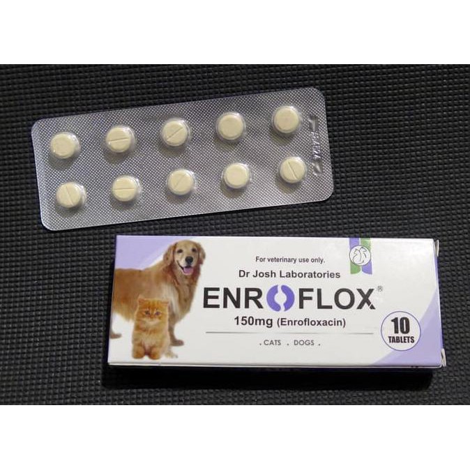 Terlengkap-Store Obat Flu Pilek Flu Anjing Kucing Enroflox Enrofloxacin 150Mg