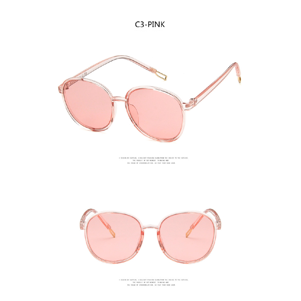 Korean style round big frame all-match simple men's and women's sunglasses