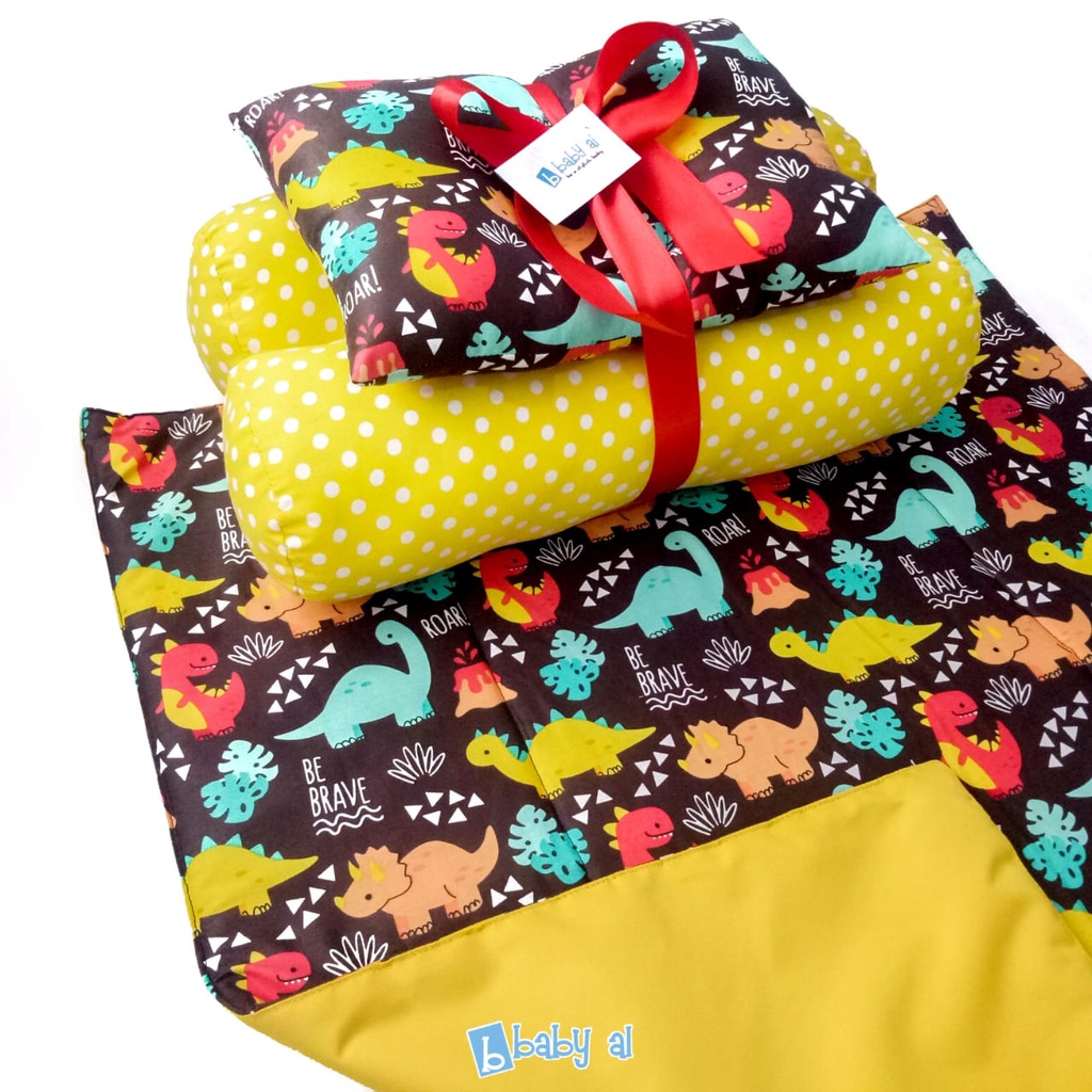 Bantal Set Perlak Bayi Merk Baby Al - Bantal Peang Bayi - Bantal Set Bayi