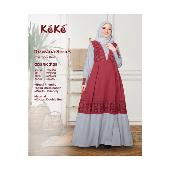 GAMIS KEKE RIZWANA SERIES (2110) TERBARU 2022 GAMIS KEKE TERBARU 2022