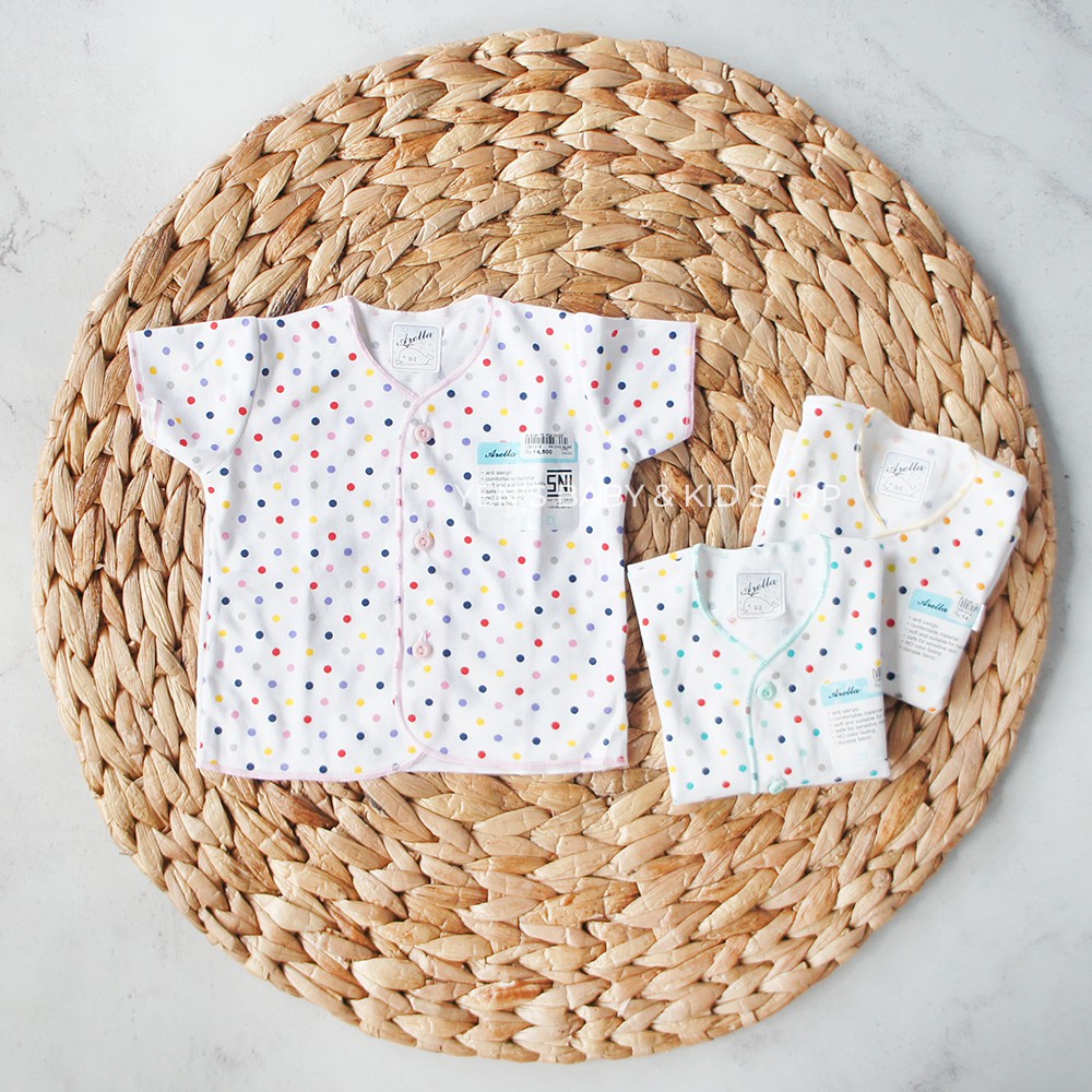 ARELLA Baju Oblong Bayi Tangan Pendek Motif Onde