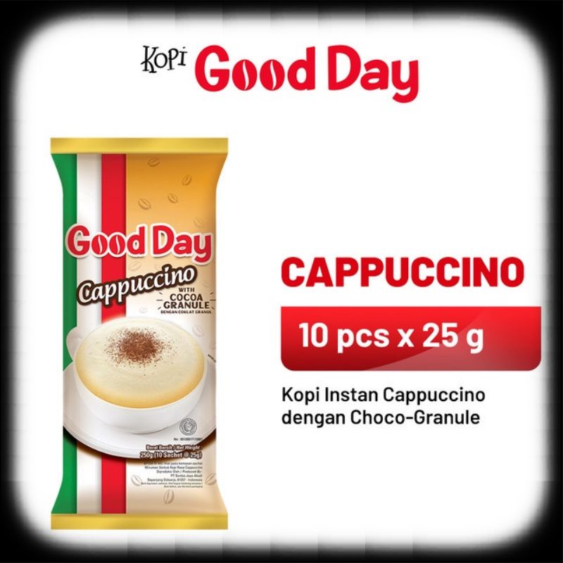 

Kopi GOOD DAY Cappuccino 1 Pack (10 x 25 gr)