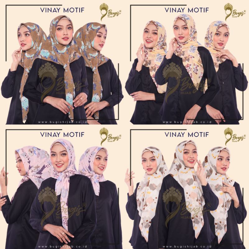 SEGIEMPAT BELLA MOTIF Viney Motif Bugis Hijab