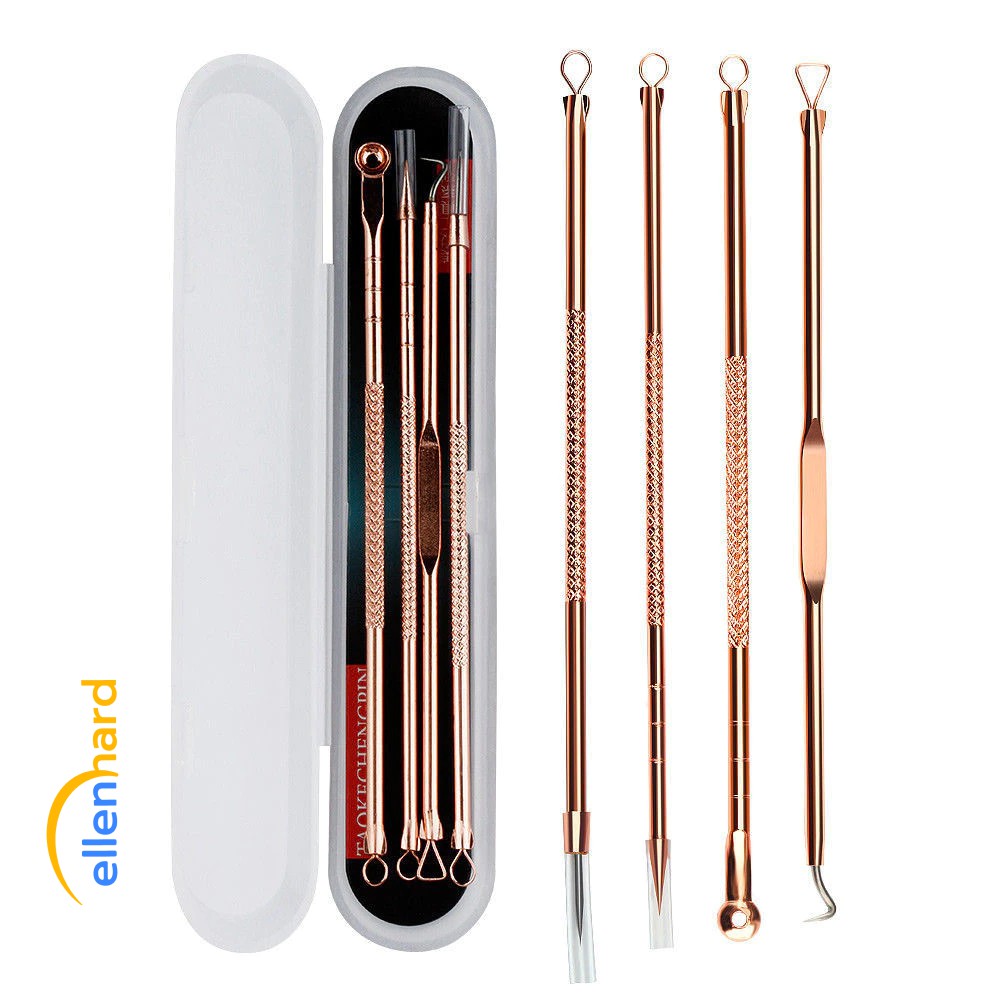 Pinset Alat Pencabut Komedo Set Pengangkat Pencetan Komedo Jerawat Blackhead Remover Kit Stainless Steel