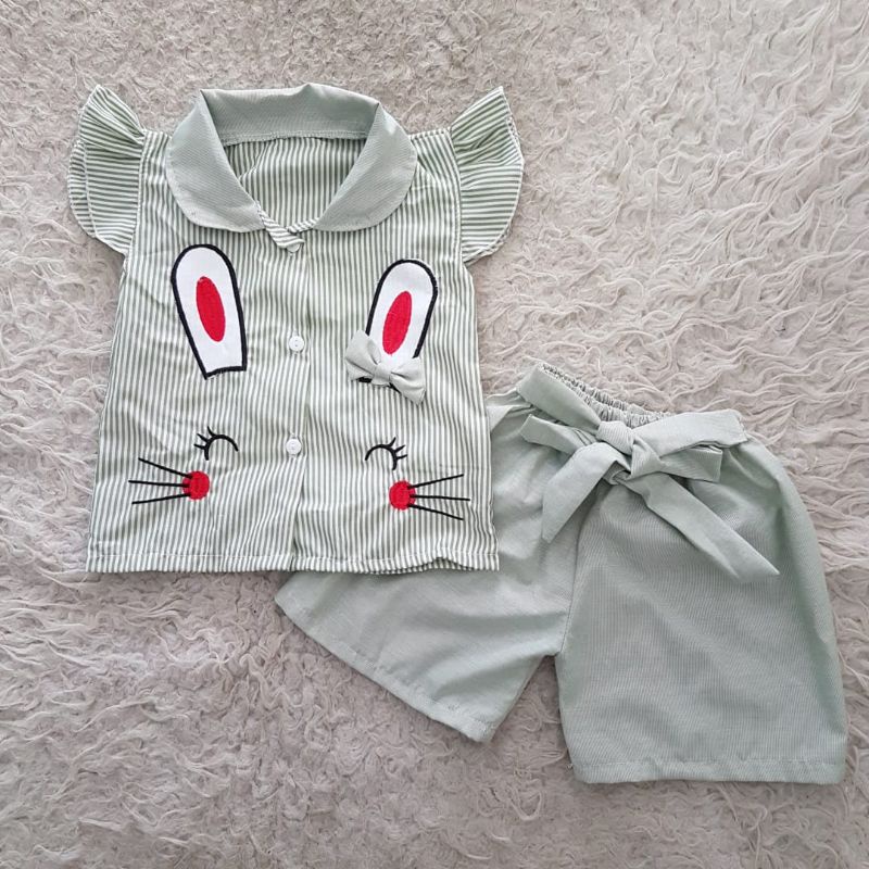 Kemeja Bunny set