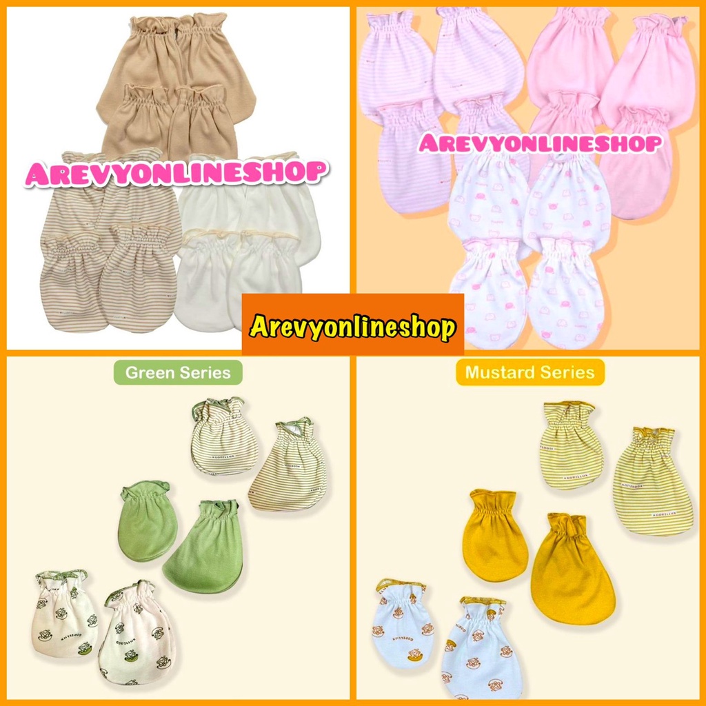 Fluffy / Gorillux - 3 Pcs Sarung Tangan Bayi Kaos Kaki Baby Newborn STK Bayi Sartaki Perlengkapan Bayi Newborn