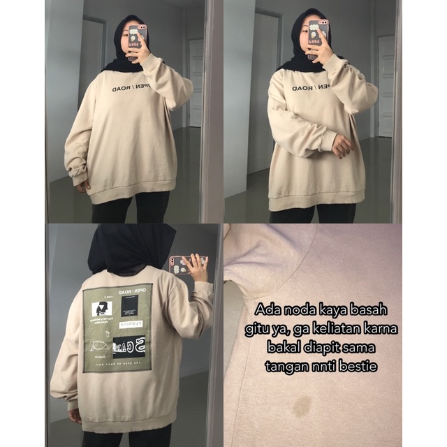 PART I SWEATER OVERSIZE/ CREWNECK THRIFT / PART 2 / SWEATER THRIFT / SWEATER OVERSIZE LENGAN BALON-Ld120 P68 road