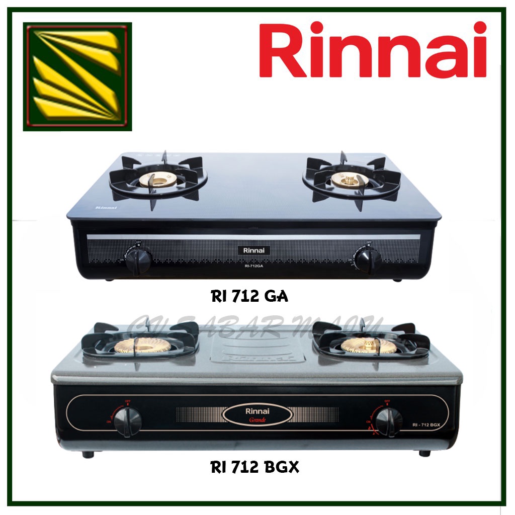 Jual Rinnai Kompor Gas 2 Tungku Ri 712ga B 712 Ga B Dan Rinnai Ri 712bgx 712bgx Shopee Indonesia