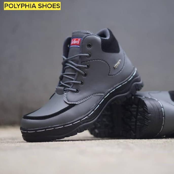 SNEAKERS BOOTS KICKERS GRADE ORIGINAL / SEPATU PRIA BLACK SAFETY