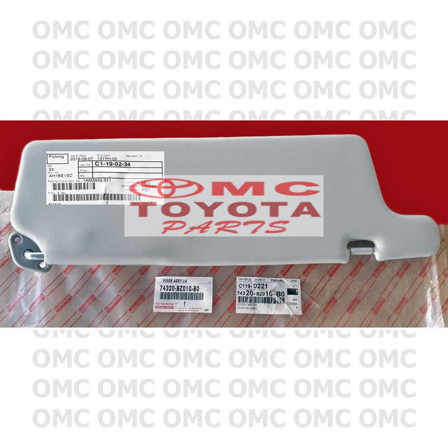 Sun Visor Protector Shade Tahanan Cahaya Kiri Avanza Xenia Old 74320-BZ010-B0