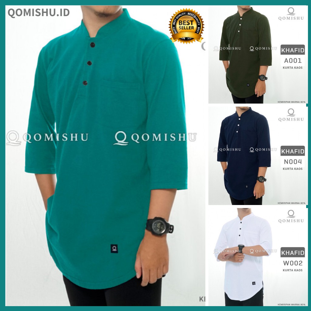 Kurta Kaos  Koko Kaos  Pria  Qomishu Shopee  Indonesia