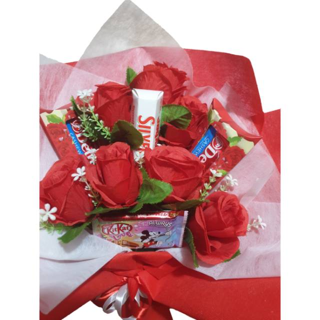 Bouquet Coklat Bouquet Bunga Hadiah Valentine Wisuda Anniversary Shopee Indonesia