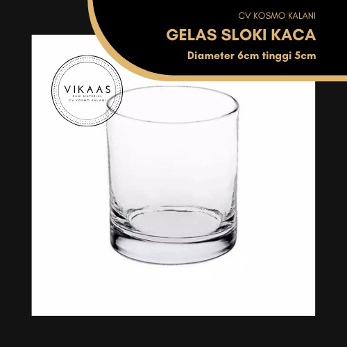 Gelas Sloki Soju Tempat Wadah Lilin Candle | Minuman Pudding | Kaca Shot Glass Cocktail Kig