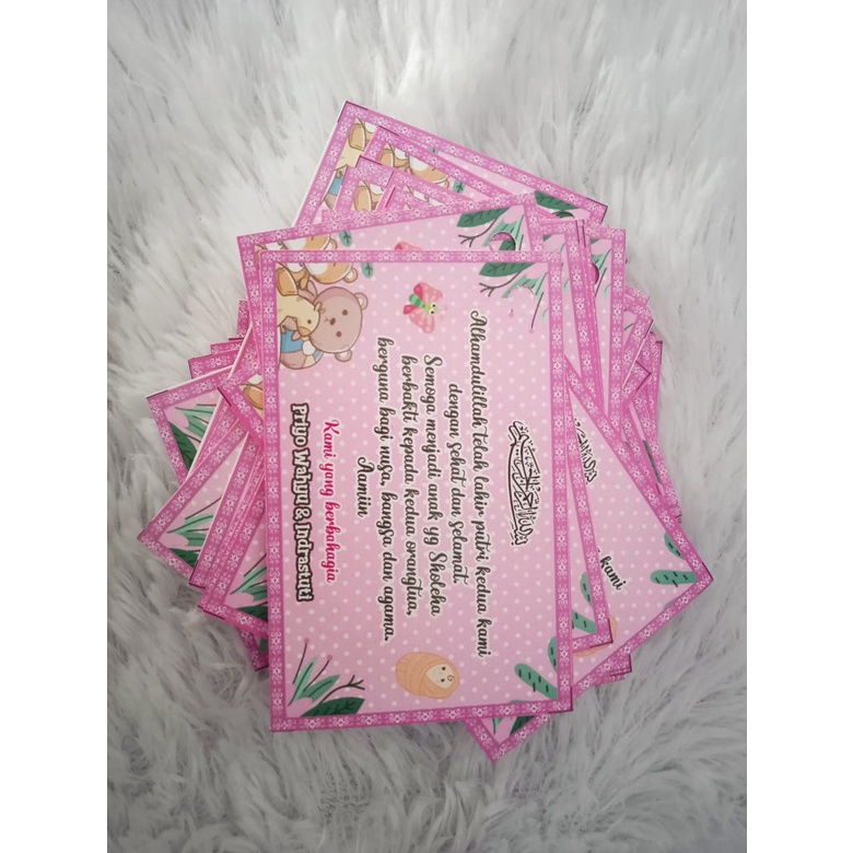 kartu ucapan kelahiran bayi | gift card | baby born card | thanks card
