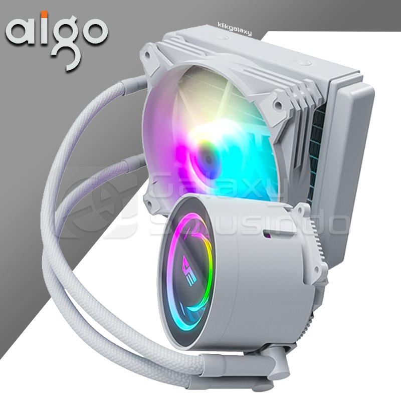 AIGO DARKFLASH DX120 TWISTER ARGB AIO Liquid CPU Cooler - White