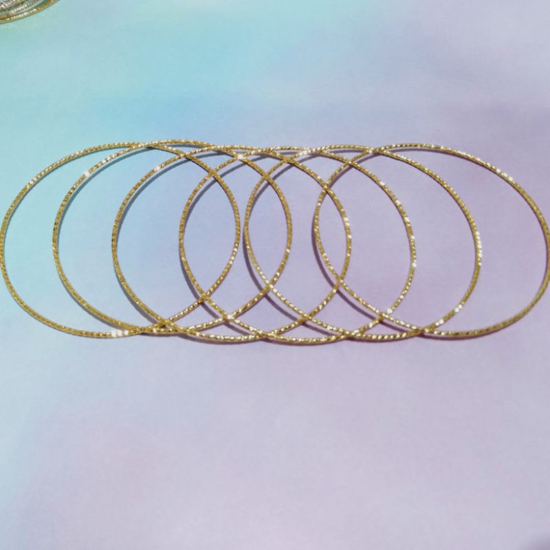 Gelang Keroncong isi 6 Gold Diamond Titanium Xuping