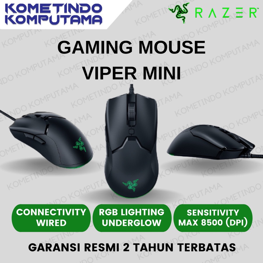 Razer Viper Mini Gaming Mouse Wired 100% Original Garansi Resmi