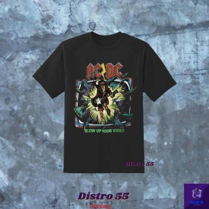 KAOS BAND ACDC BLOW UP YOUR VIDEO VINTAGE T SHIRT (UNISEX TEE) / TSHIRT ACDC BLOW UP YOUR VIDEO KAOS