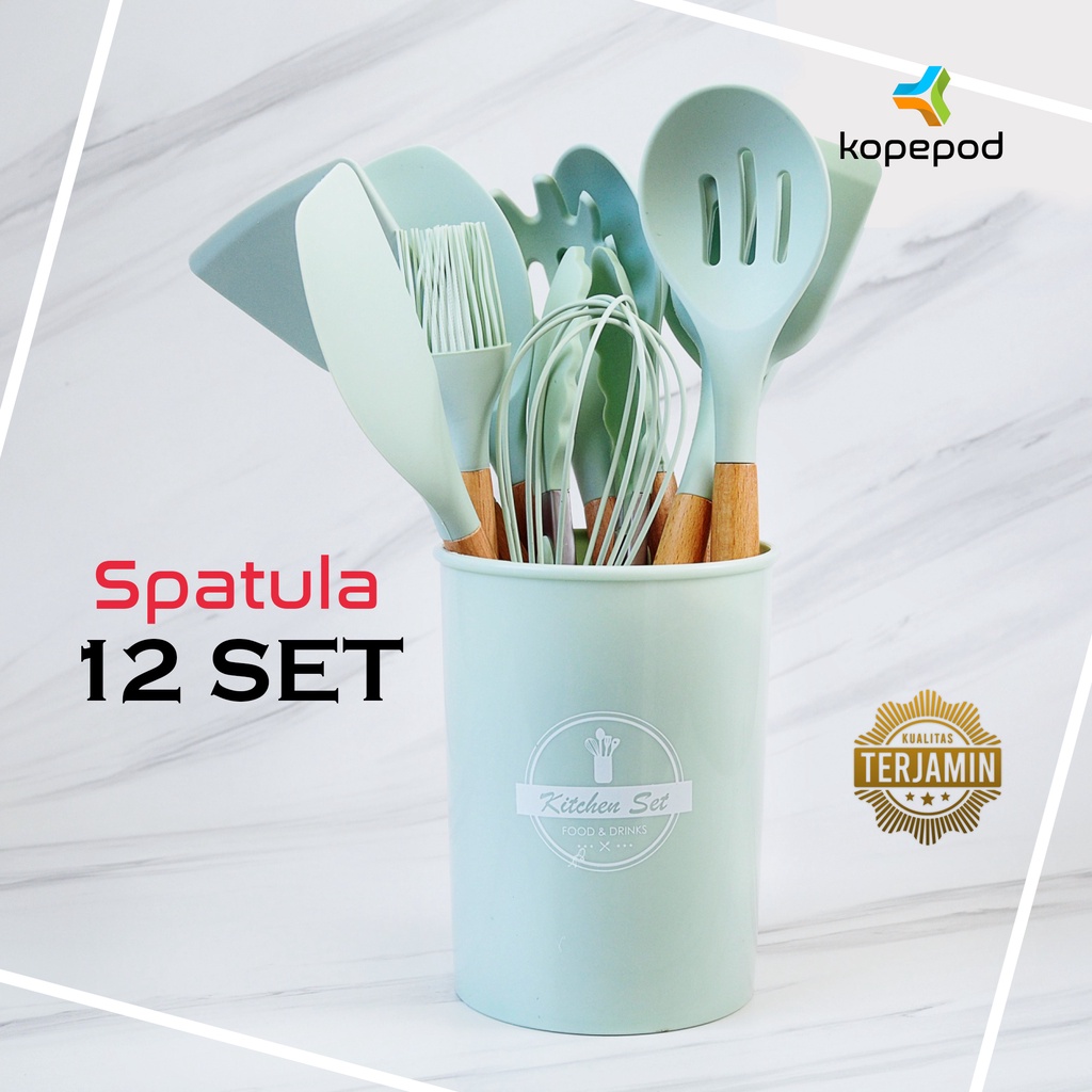 Putih Spatula 12 set Sutil Silikon Set PREMIUM Quality Model terbaru