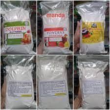 

Agar-agar powder bubuk jelly putih plain COD Dolpin Fontana Paus 1kg