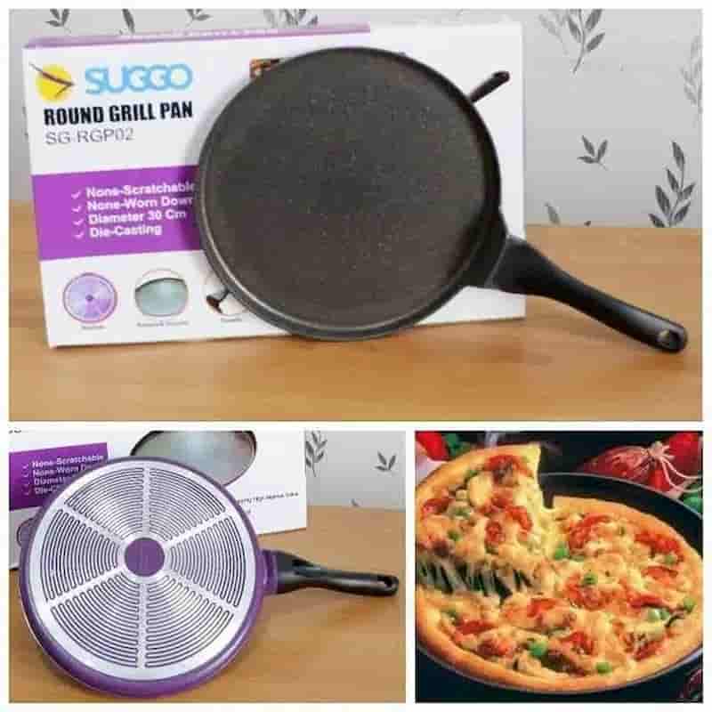 Round Grill Pan 30 cm Suggo / Panci Crepes / Pizza Pan 30 cm Anti Lengket